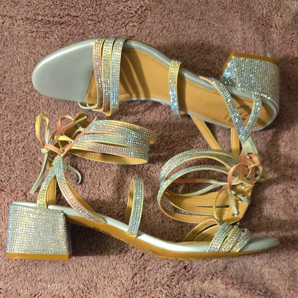 Elegant Rhinestone Strappy Sandals